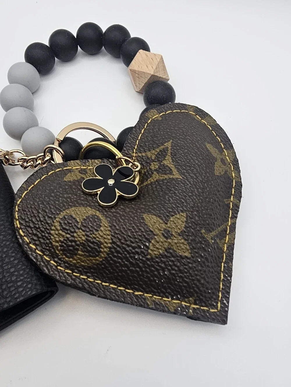 Upcycled Leather Purse Key Chain Charm
